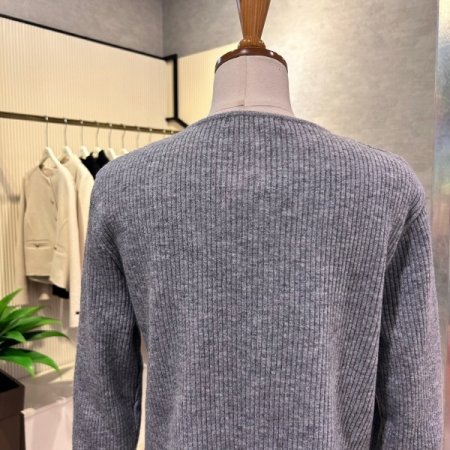 단추 크롭 골지 가디건