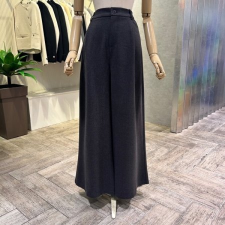 백 밴딩 원턱 와이드 팬츠