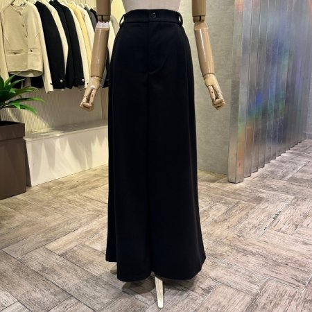 백 밴딩 원턱 와이드 팬츠