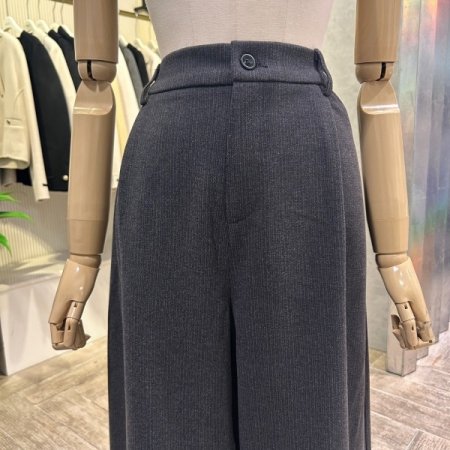 백 밴딩 원턱 와이드 팬츠