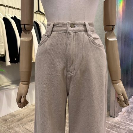 기모 면 혼방 통 일자 팬츠