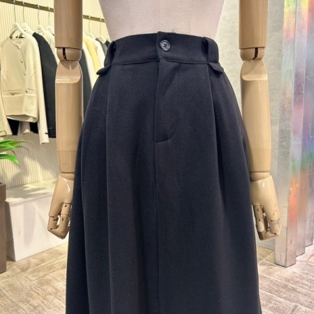 투턱 백 밴딩 롱 스커트