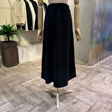 투턱 백 밴딩 롱 스커트