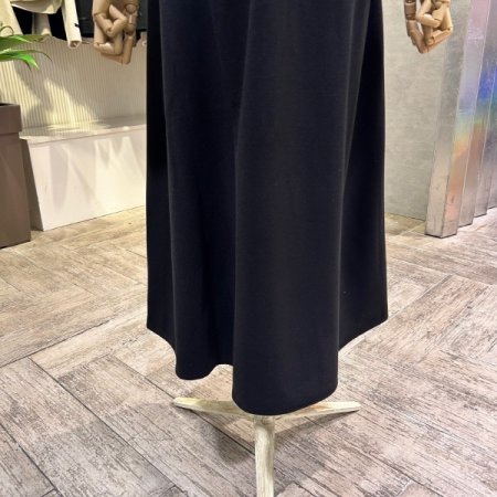 투턱 백 밴딩 롱 스커트