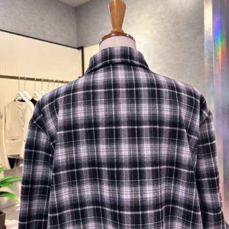 체크 크롭 셔츠