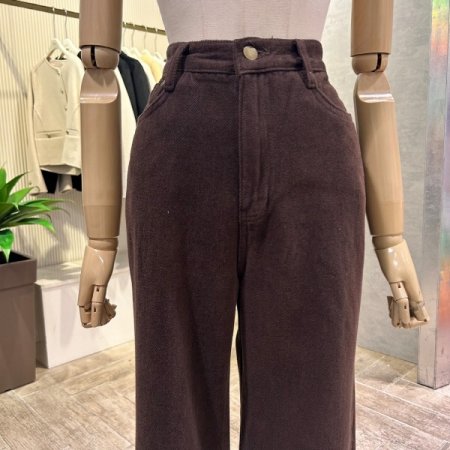 면 혼방 기모 통 일자 팬츠