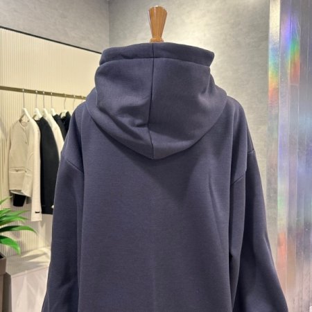 기모 후드 자수 레터링 롱 원피스