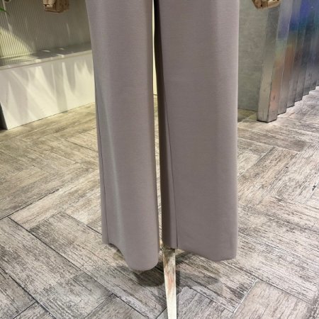 백 밴딩 포켓 기모 와이드 팬츠