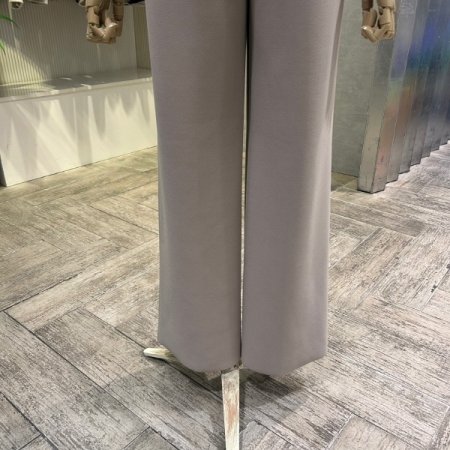 백 밴딩 포켓 기모 와이드 팬츠