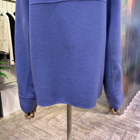 배색 핸드메이드 단추 카라 자켓