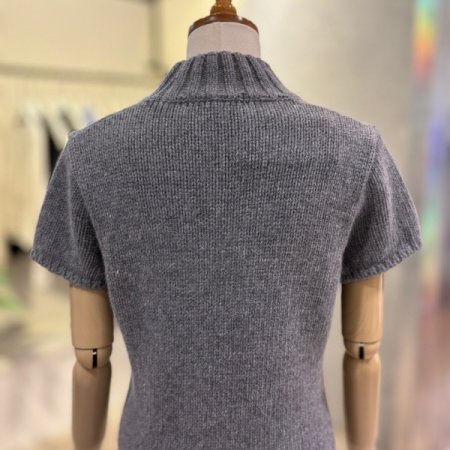 니트 반팔 미니 원피스