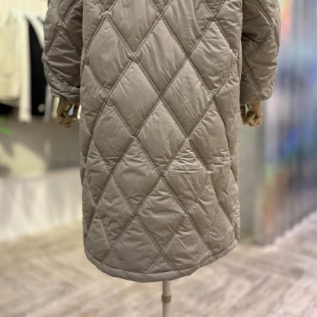 퀼팅 후드 롱 패딩