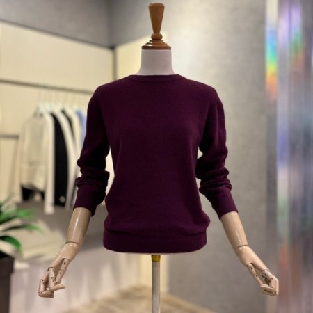 모 라쿤 혼방 라운드 니트