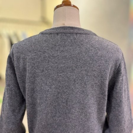 모 라쿤 혼방 라운드 니트