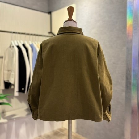 크롭 골덴 카라 셔츠