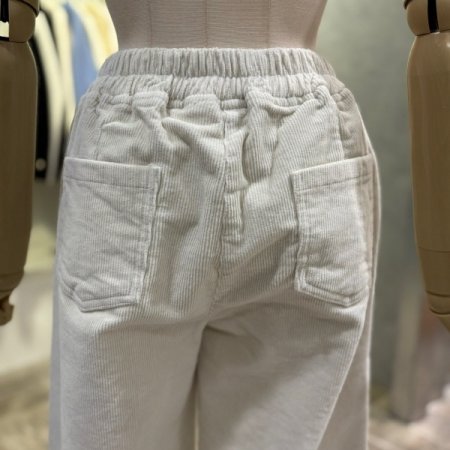 밴딩 골덴 와이드 일자 팬츠