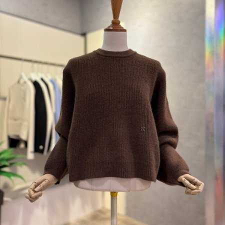 나그랑 퍼프소매 크롭 니트