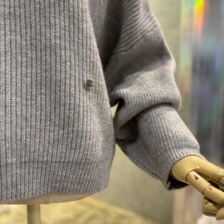 나그랑 퍼프소매 크롭 니트