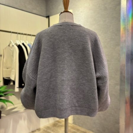 나그랑 퍼프소매 크롭 니트