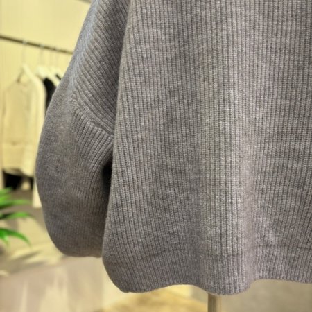 나그랑 퍼프소매 크롭 니트