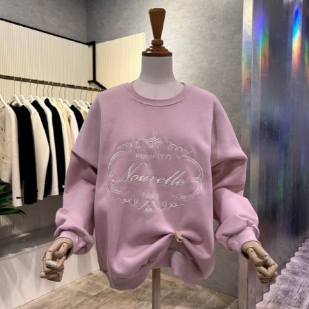 레터링 기모 셋업 티셔츠