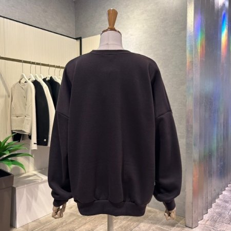 자수 기모 셋업 라운드 티셔츠