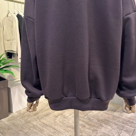 자수 기모 셋업 라운드 티셔츠