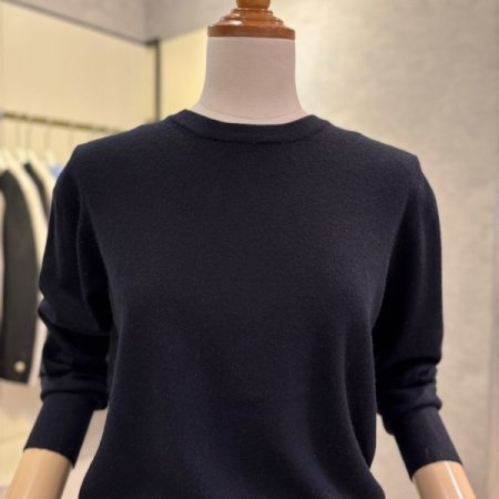 베이직 컬러 라운드 니트