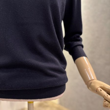 베이직 컬러 라운드 니트