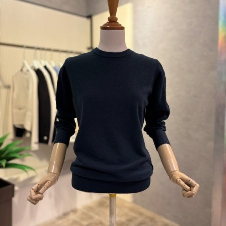 캐시미어 혼방 라운드 니트