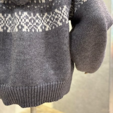 패턴 집업 후드 가디건