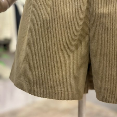 백 밴딩 투턱 골덴 반바지