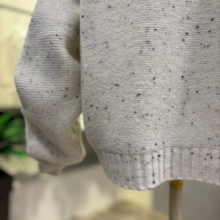 컬러믹스 집업 라운드 가디건