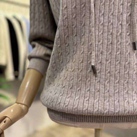 꽈베기 후드 니트