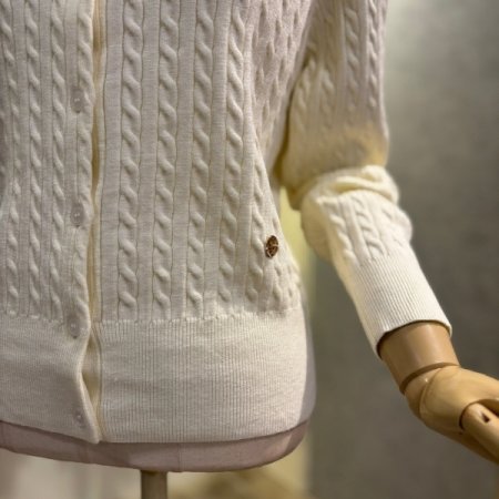 꽈베기 단추 라운드 가디건