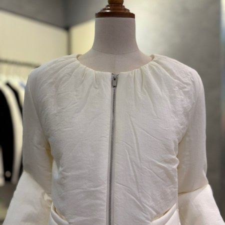 크롭 라운드 패딩 점퍼