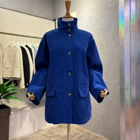 코듀로이 박시 하프 코트