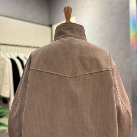 코듀로이 박시 하프 코트