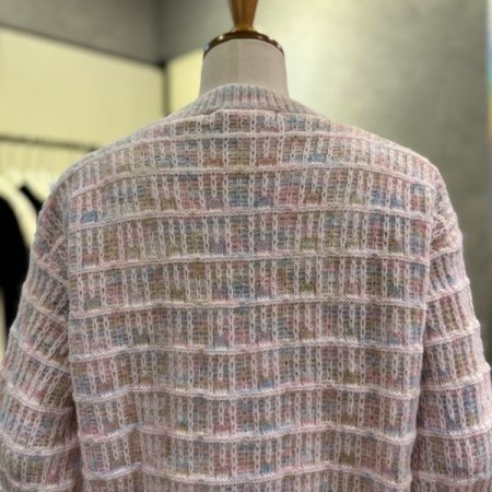 은사 컬러 믹스 라운드 가디건