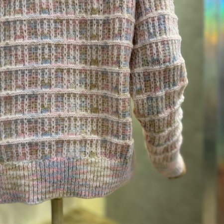 은사 컬러 믹스 라운드 가디건