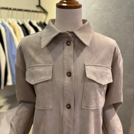 세무 박시 카라 재킷