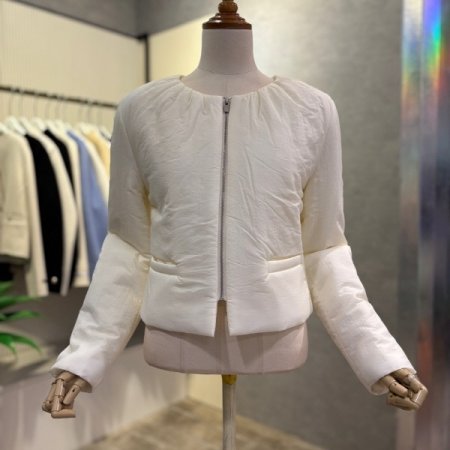 라운드 패딩 크롭 점퍼