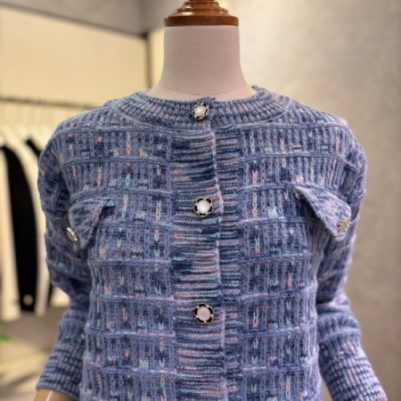 컬러 믹스 라운드 가디건