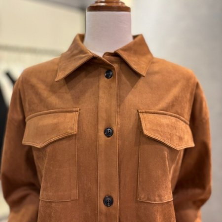 박시 카라 세무 재킷