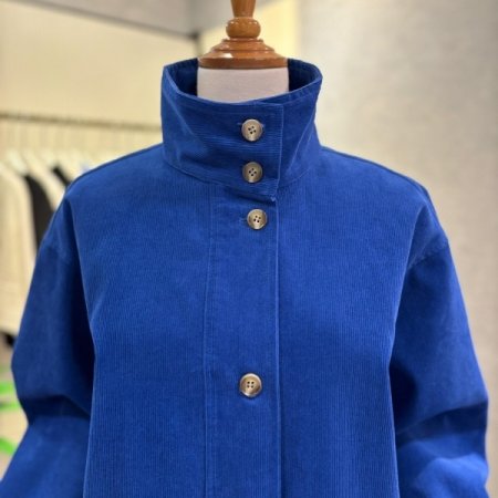 박시 코듀로이 하프 코트