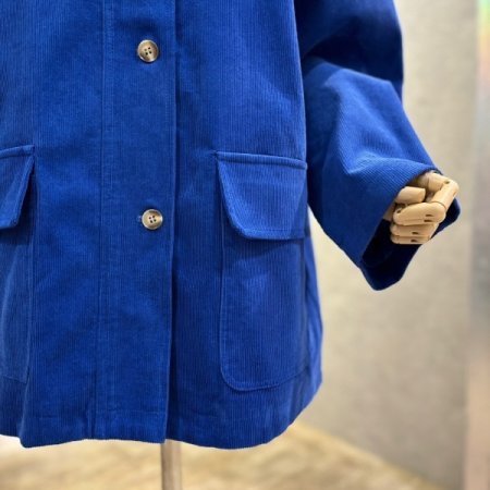 박시 코듀로이 하프 코트