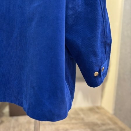 박시 코듀로이 하프 코트