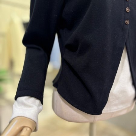 배색 언발 레이어드 티셔츠