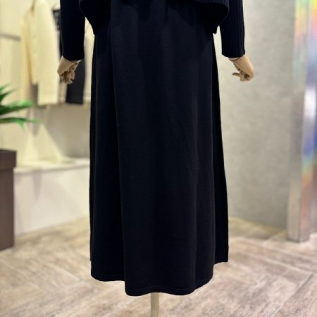 케이프 니트 롱 원피스