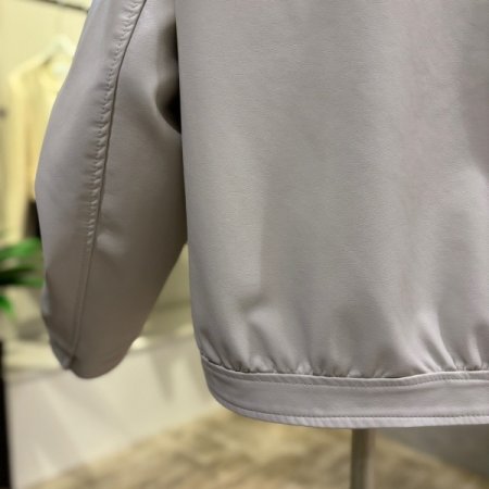 페이크 레더 후드 재킷